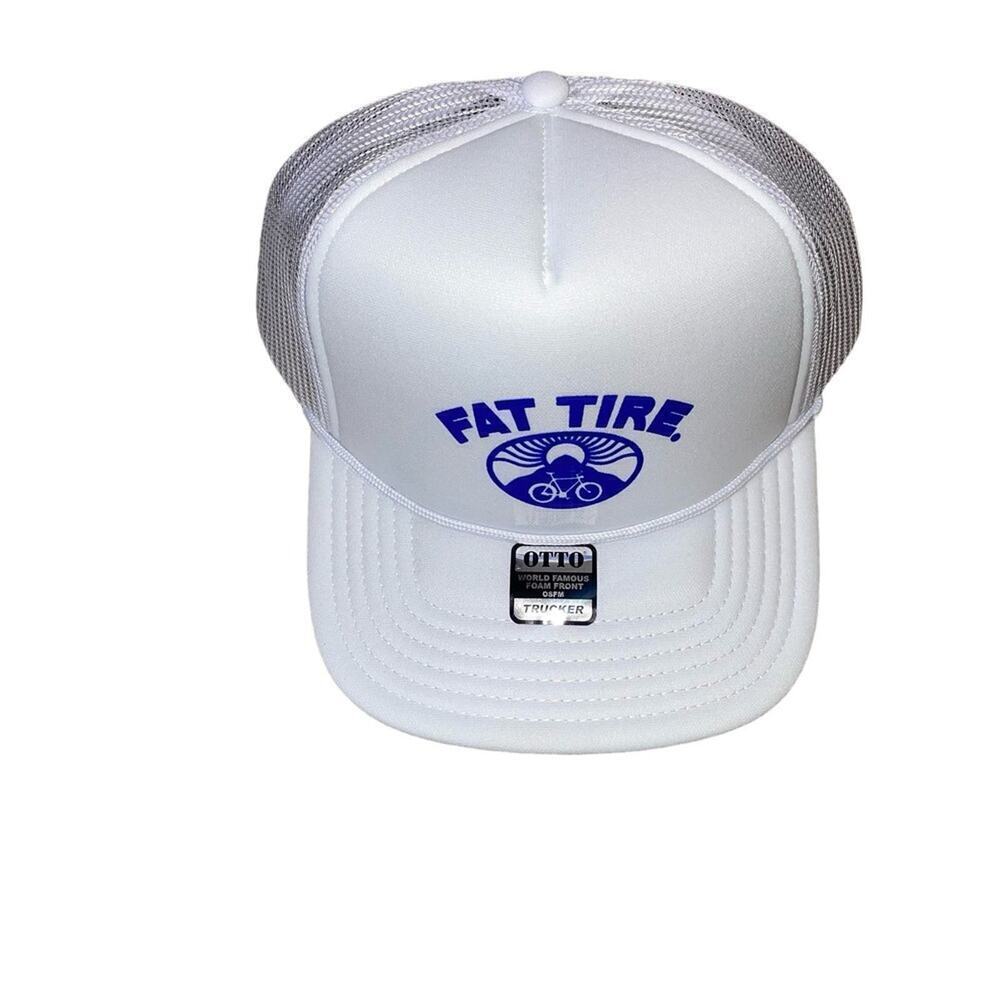 OTTO Hat cap trucker hat white mesh back FAT TIRE OSFM NEW - Picture 2 of 3